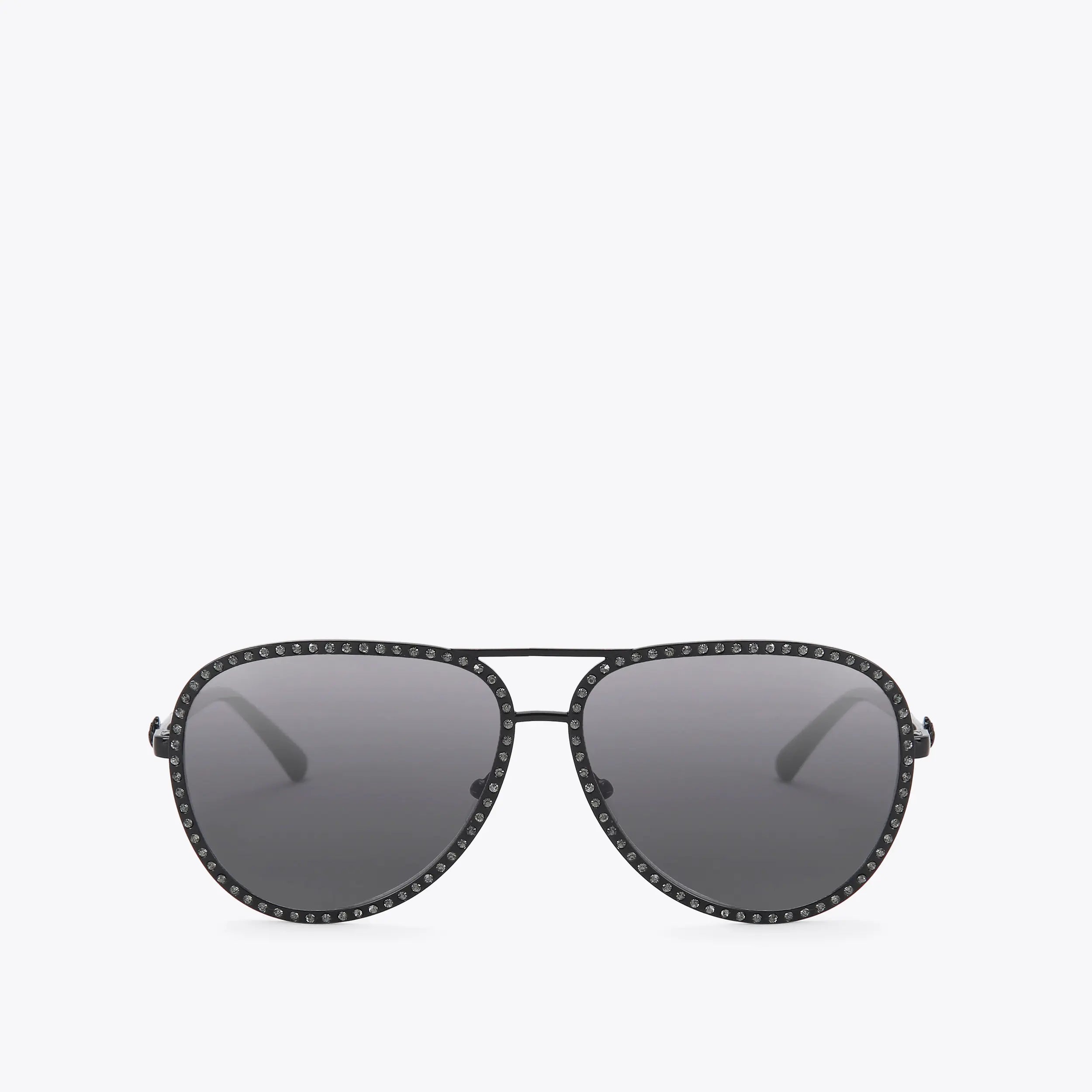 LARGE SHOREDITCH CRYSTAL AVIATOR SUNGLASSES
