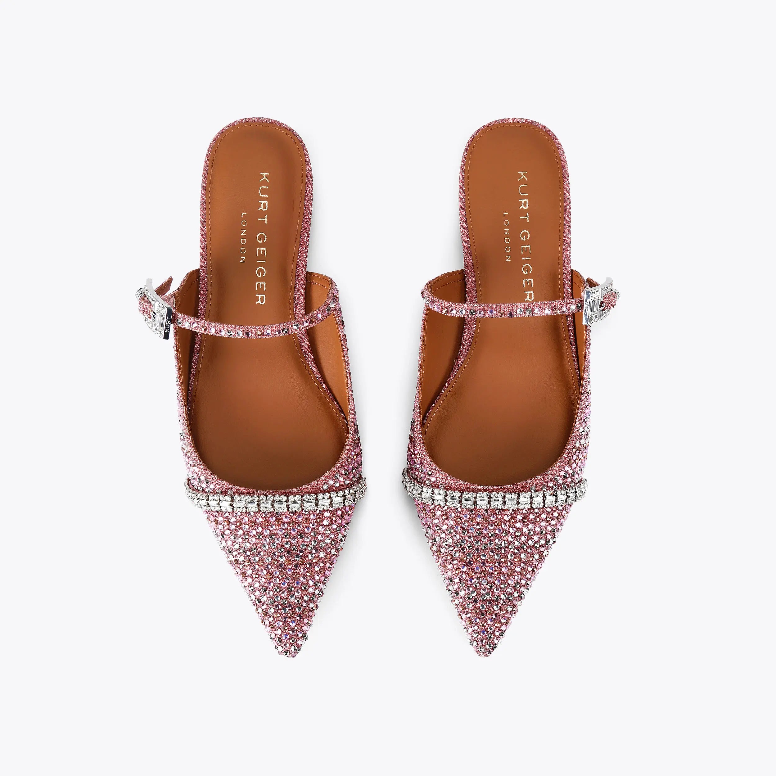 STRASS BUCKLE FLAT MULE